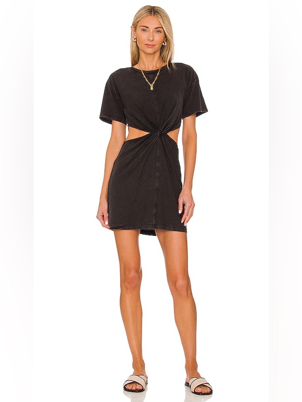 L*Space Lost Winds Mini Dress Black S Small Resort Vacation Beach Dress